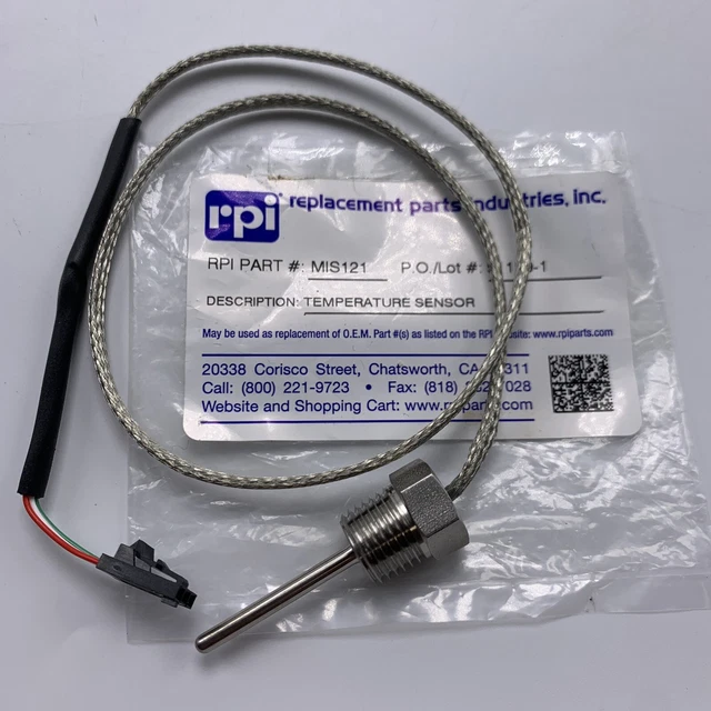 TEMPERATURE SENSOR for AUTOCLAVES  MIDMARK  Ritter M9/M11  RPI #MIS121