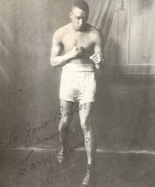 LARRY GAINS Signed Photograph - EMPIRE HEAVYWEIGHT BOXING CHAMPION - Preprint