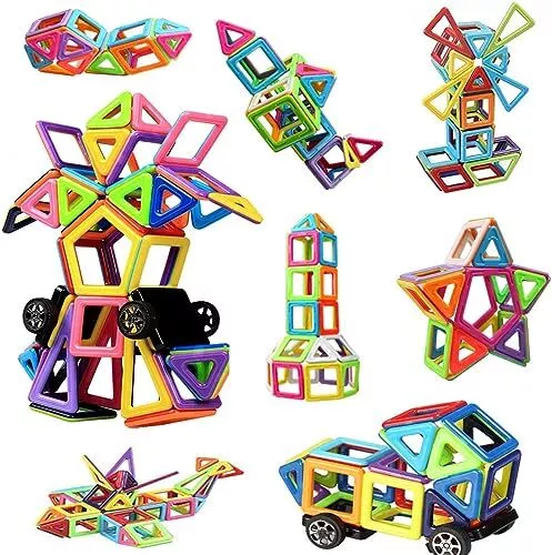 Kinder Bau Spielzeug kreative magnetische Fliesen Bausteine 3D Set Geschenke UK