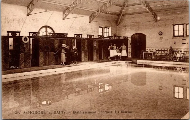 *46290 cpa Saint Honoré les Bains - Thermal , la piscine