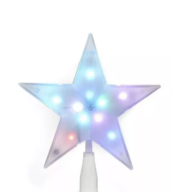 Kurt Adler 8” Countdown To Christmas LED Color Changing Star Tree Topper New