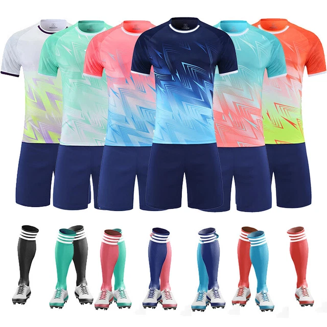 Personalized 22/23 Kids Football Kits Boys Girls Jersey Training Suit Sportswear