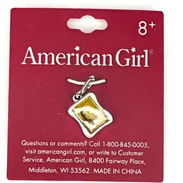 NEW American Girl Kit Photo Frame CHARM Silver Pendant 1934 Kits Picture NWT