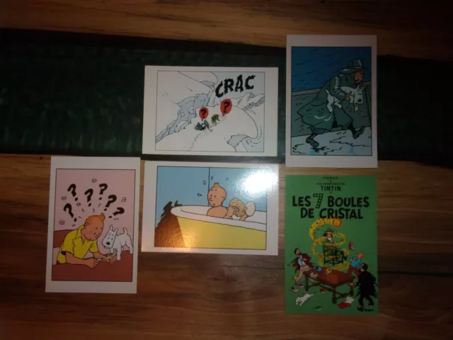 Lot 5 Cartes postales TINTIN - Hergé/Moulinsart - Ex état