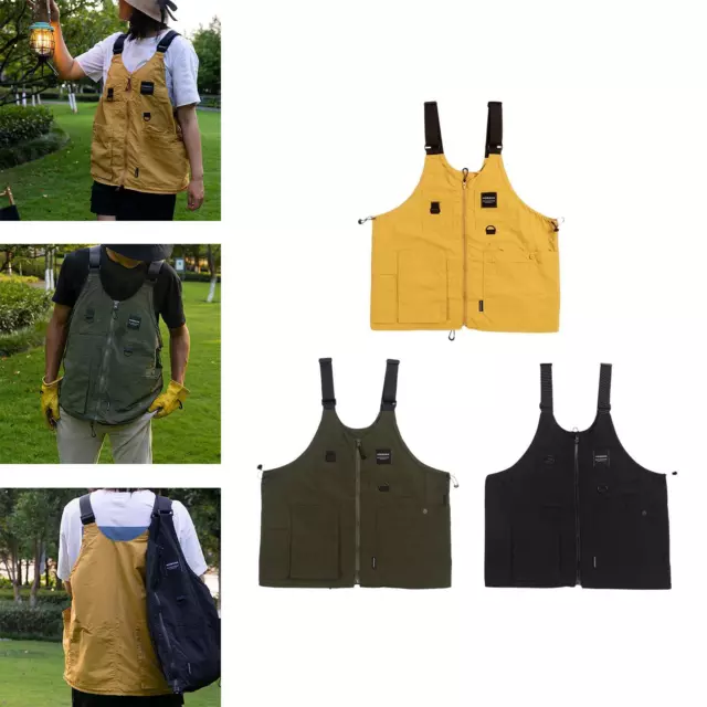 Gilet de camping Sac à main multi-poches sans manches pour travail de