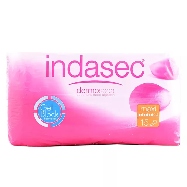 Higiene Indasec mujer DERMOSEDA compresa incontinencia maxi 15 u