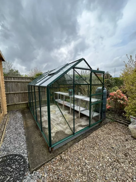 Glass Greenhouse 10ftx6ft Very Good Condition