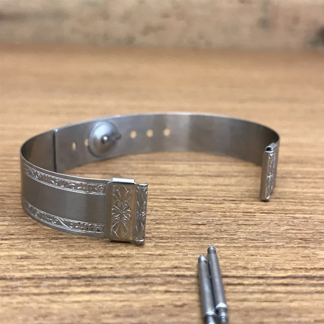 rare 11mm 14k White Gold-Filled Wadsworth Cuff 1920s-1930s Vintage Watch Band