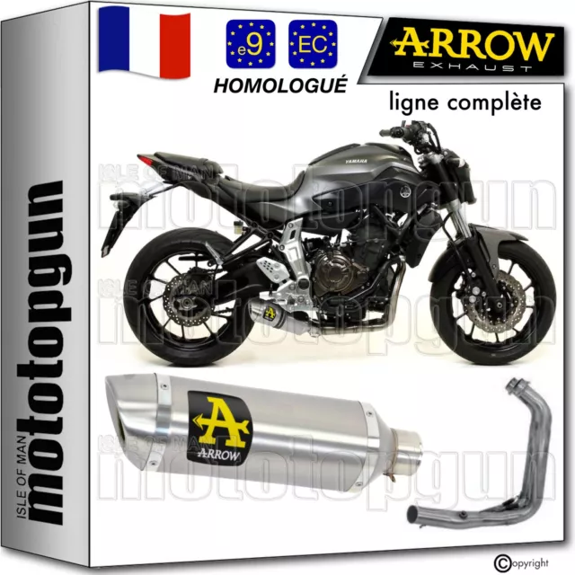 Arrow Ligne Complete Approuve Catalyse Bas Thunder Yamaha Mt07 Mt-07 2020 20