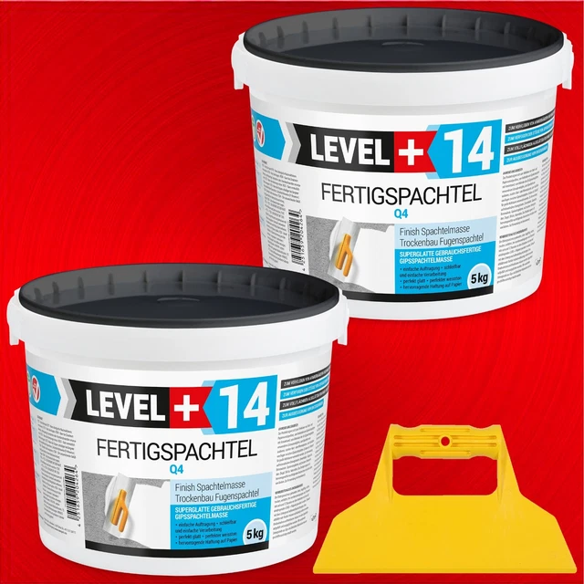 Fertigspachtel  Q1-Q4 Glättspachtel 5Kg+5kg Trockenbau+Kunststoffspachtel RM14
