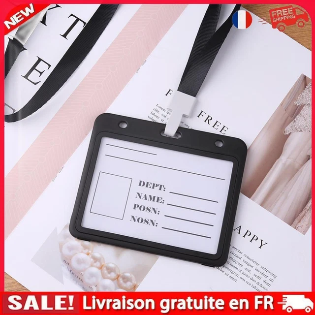 Porte-Badge Étanche Avec Cordon Tour De Cou Amovible Pour Le Travail