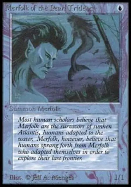 MTG Merfolk of the Pearl Trident Near Mint Normal Beta