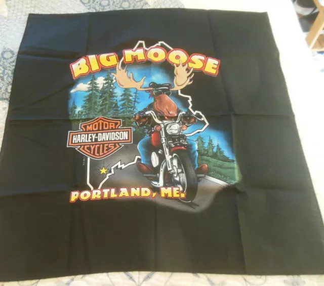 Harley Davidson Bandana - Big Moose Portland Me. New Without Tags