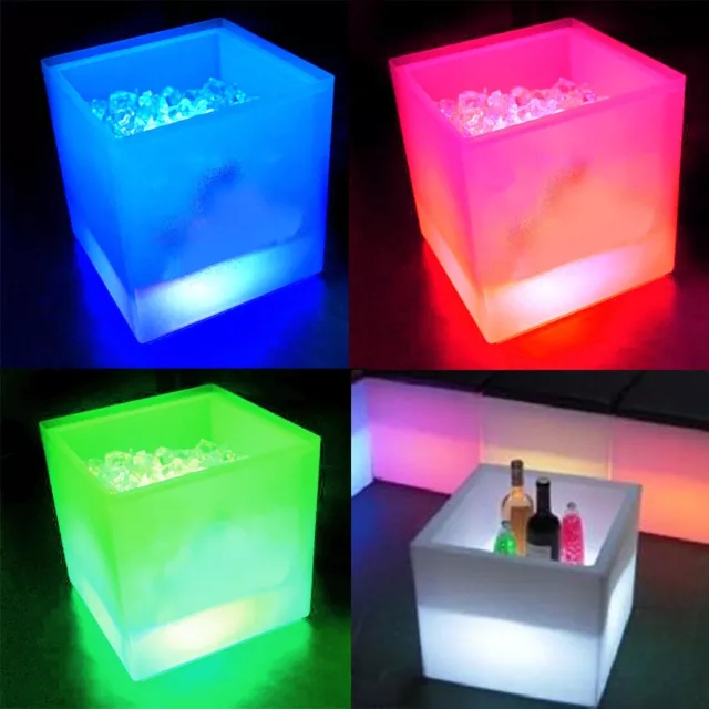 LED Cubetera de Hielo Champañera Enfriador de Botellas Nevera Champañera