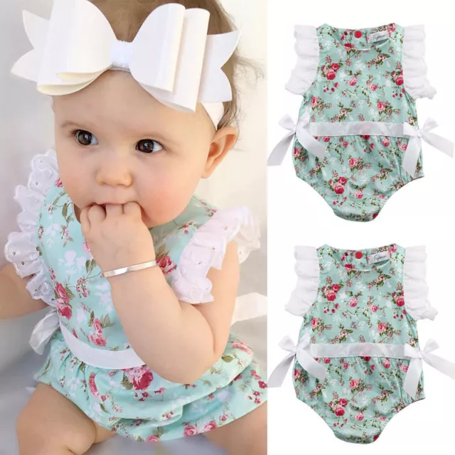 Toddler Newborn Infant Baby Girl Romper Jumpsuit Bodysuit Outfit Sunsuit Clothes