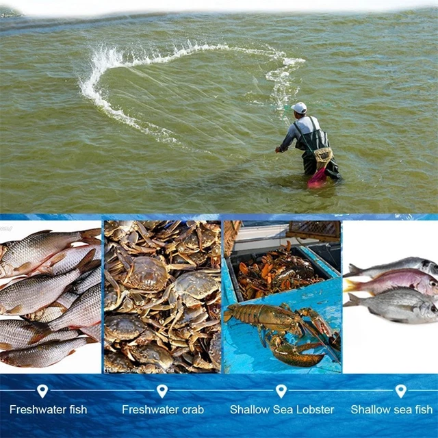 Monofilament Maille unique Réseau Poisson Filet de pêche Piège à flotteur