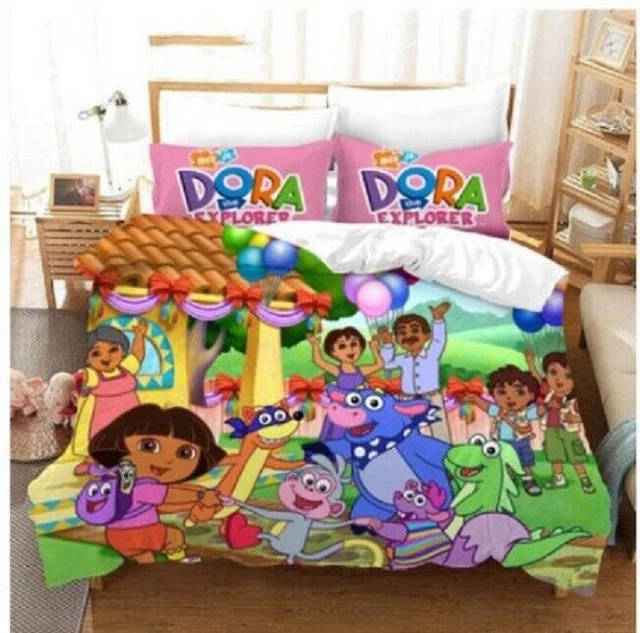 DORA THE EXPLORER Collection Dora and Friends Quilt Duvet Cover Set ...