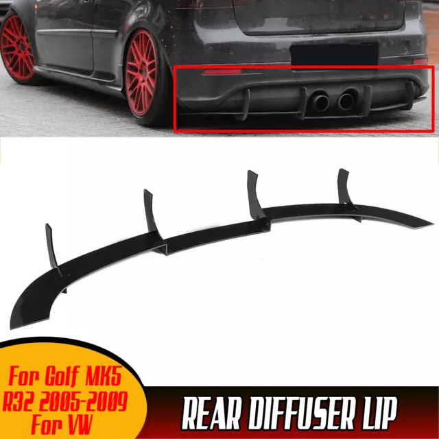 DIFFUSORE POSTERIORE NERO PER VW Golf 5 V MK5 R32 2005-09 Grembiule posteriore