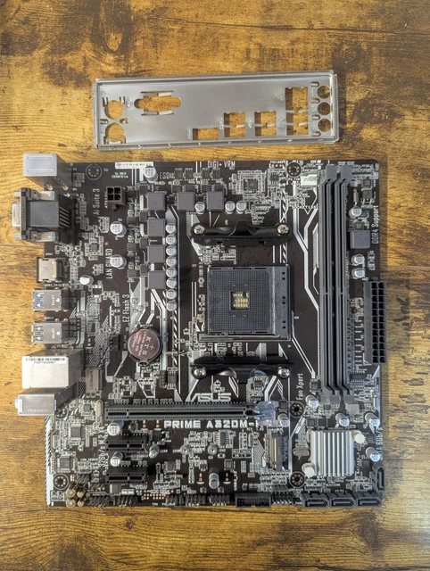 ASUS PRIME A320M-K AM4 DDR4 M-ATX Motherboard with I/O Shield and ...