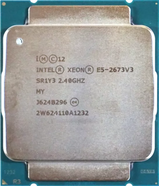 Intel Xeon E5-2673 V3 (SR1Y3) 2.40Ghz Twelve (12) Core LGA2011-3 30MB 105W CPU