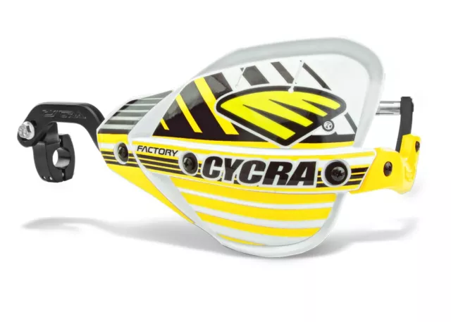 Cycra Factory CRM Pro Bend Handguards Racer Kit - Fits Standard Bars Yellow