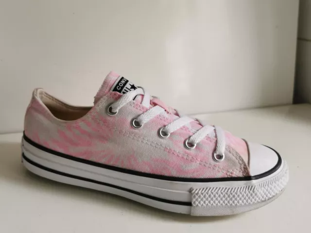 Zapatillas Bajas Converse Ct All Star Uk 3 Eu 35.5 Niños Niñas Niños Rosa Blanco Lona