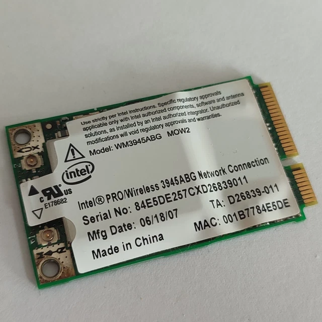 INTEL WM3945ABG WI-FI Laptop Card £4.95 - PicClick UK
