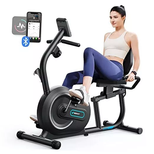 MERACH Recumbent Exercise Bike for Home with Smart Bluetooth and Exclusive App