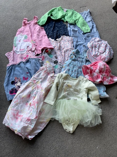 Job Lot Bundle Girls Baby 3 - 6 months x 12 items