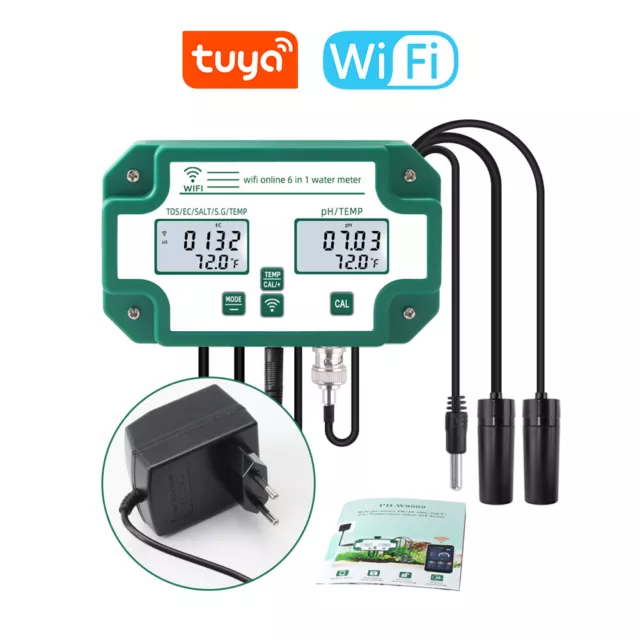 Testeur de qualité de l'eau 6 en 1   multi-paramètres moniteur de O9A5