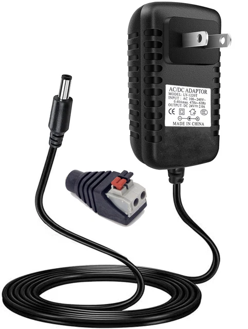 AC/DC 24V 2A Power Supply Adapter Transformer For 5050 5730 LED Strip ...