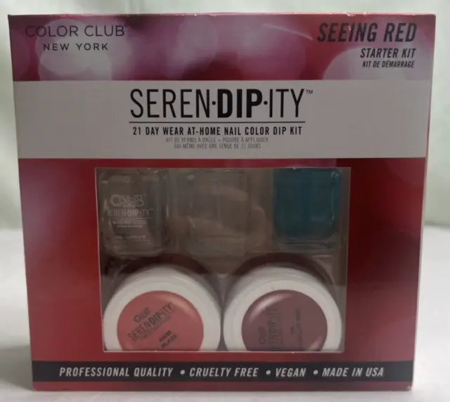Serendipity 21 días uso en el hogar color de uñas kit de inmersión color club ver rojo