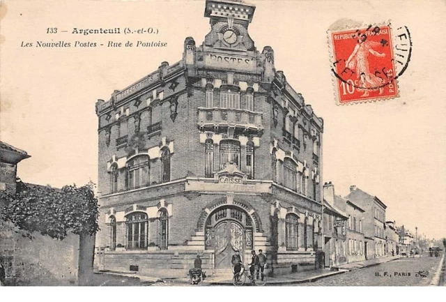 95 . n° 101340 .argenteuil . the new posts .rue de pontoise .