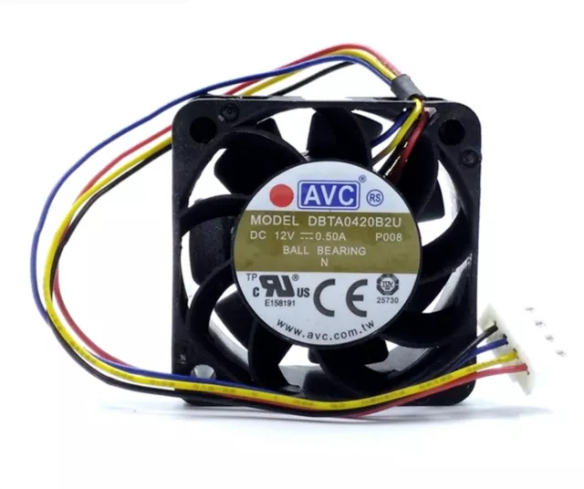 AVC DBTA0420B2U 12V 0.5A 40X40X20mm 4-Pin PWM Cooling Fan/