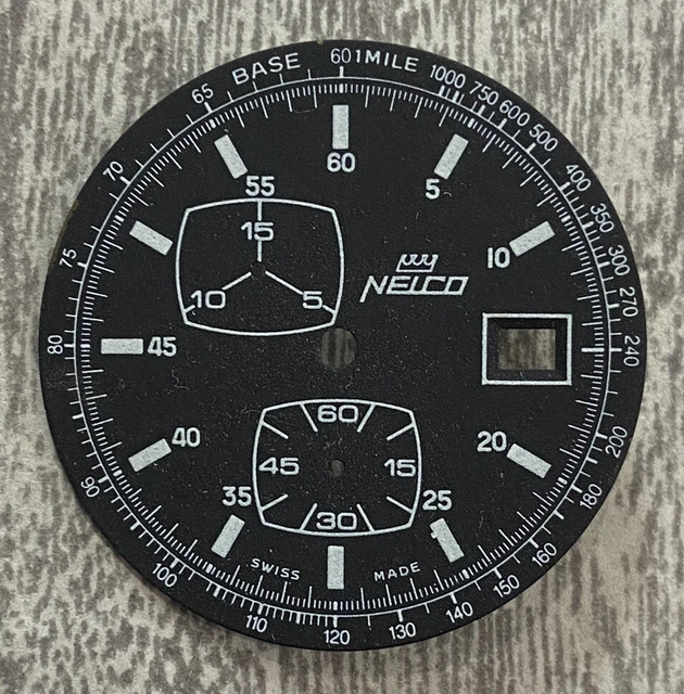 Cadran Chronographe Buren Grand Prix Occasion - 34,48 Mm, Patine, Pour Montre