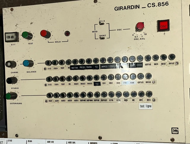 2 Tranches De Console Studio GIRARDIN AM120 - Analogique Vintage - Pour Montage Audio - Occasion