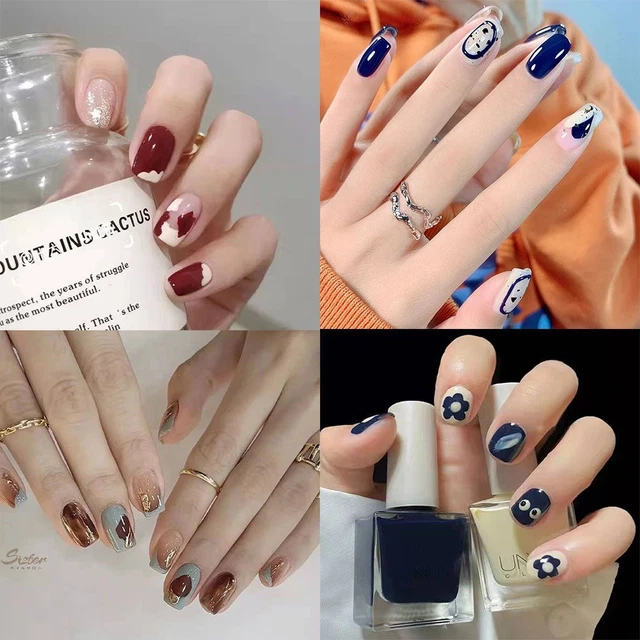 pour les ongles Faux ongles Portable Faux ongles à tête ronde/carrée courte