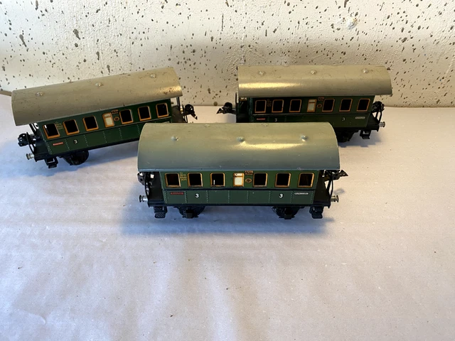 3x Märklin Donnerbüchse Personenwagen 17270 Mainz  3 Klasse  Spur 0  Modellbahn