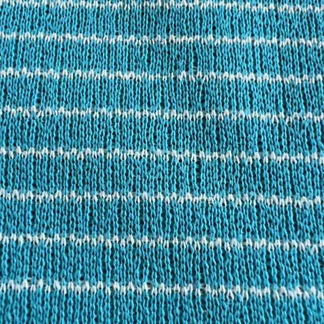 Vintage Mid-Century Blue Striped Fabric 1.4m x 1.9m Great find! Stunning Quality