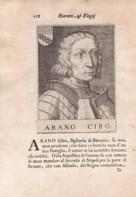 Portrait XVIIe Arano Cybo Republic di Genova  Arrone Cybo Gênes Frégoso 1646 2