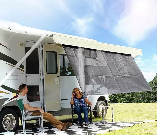 Camco RV Awning Shade 51451 4.5ft Tall 15ft Long (BLACK)