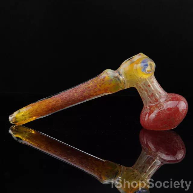 6" Frit Hammer Bubbler Tobacco Smoking Pipe Thick Collectible Pipes - P675B