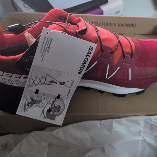 SALOMON MEN'S SPEEDCROSS GTX Gore-tex Running Shoe RED DAHLIA Size UK 9 ...