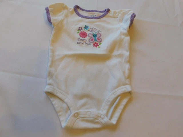 Carter's Bambino Bambina Manica Corta one piece Body Taglia 3 Mesi Usato Guc