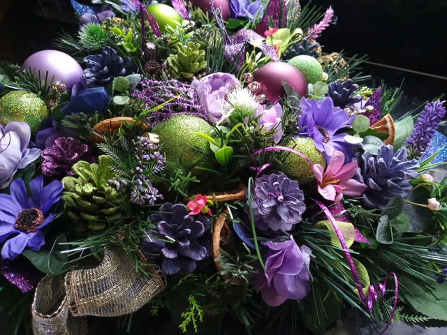 Fiori Artificiali Tomba tributo Funerale Corona Cuore 45 cm