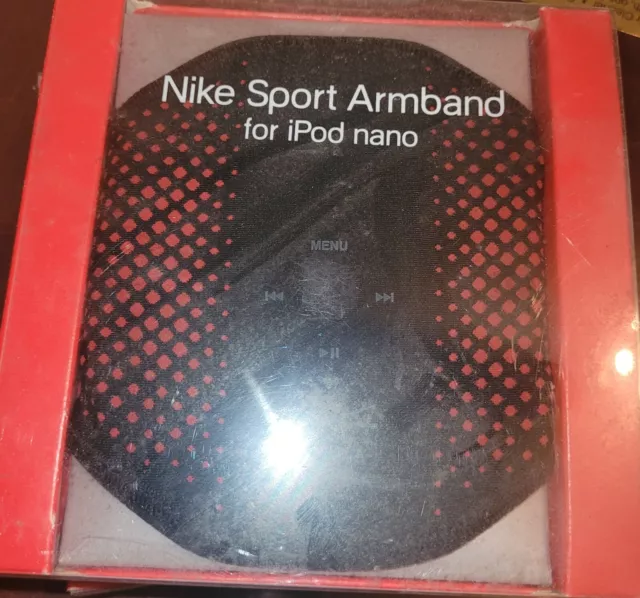 New Nike Sport Armband for Apple iPod Nano, 1-5 GEN., Black & Red, MSRP $29.00