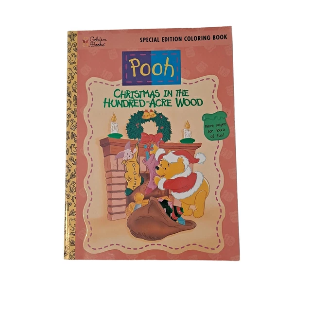 WINNIE POOH CHRISTMAS Coloring Book Special Edition Hundred Acre 1997