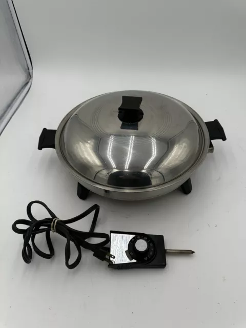 Rena Ware West Bend 14 Electric Skillet Stainless Liquid Core