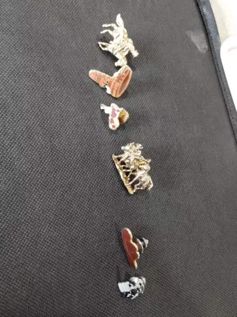 Lot Of 6 Cowboy Rodeo Lapel Pins Hat Pin Western