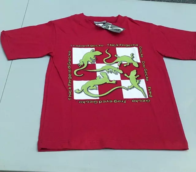Boys Urban Surf Size L 7 Red Gecko Tee Shirt NWT